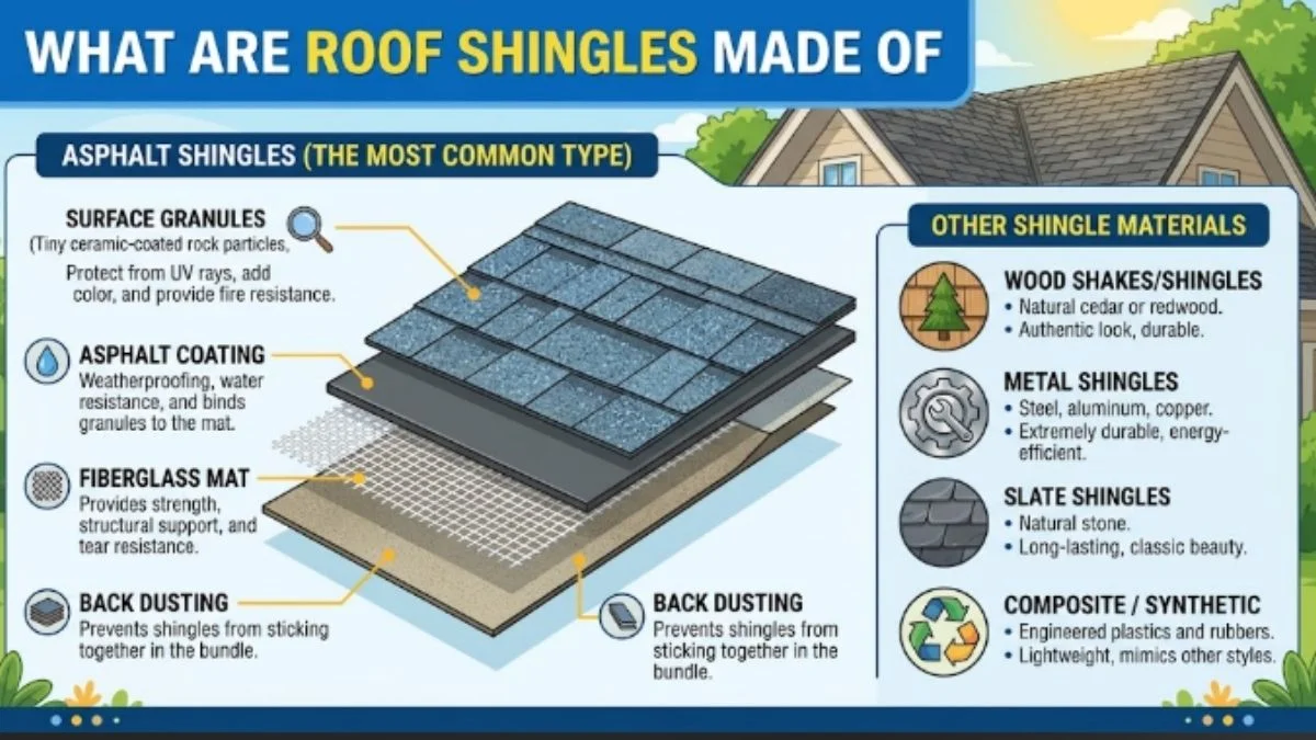 What Are Roof Shingles Made Of? Materials, Types, Styles & Composition